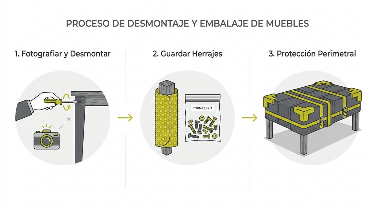 Proceso Desmontaje Embalaje Muebles