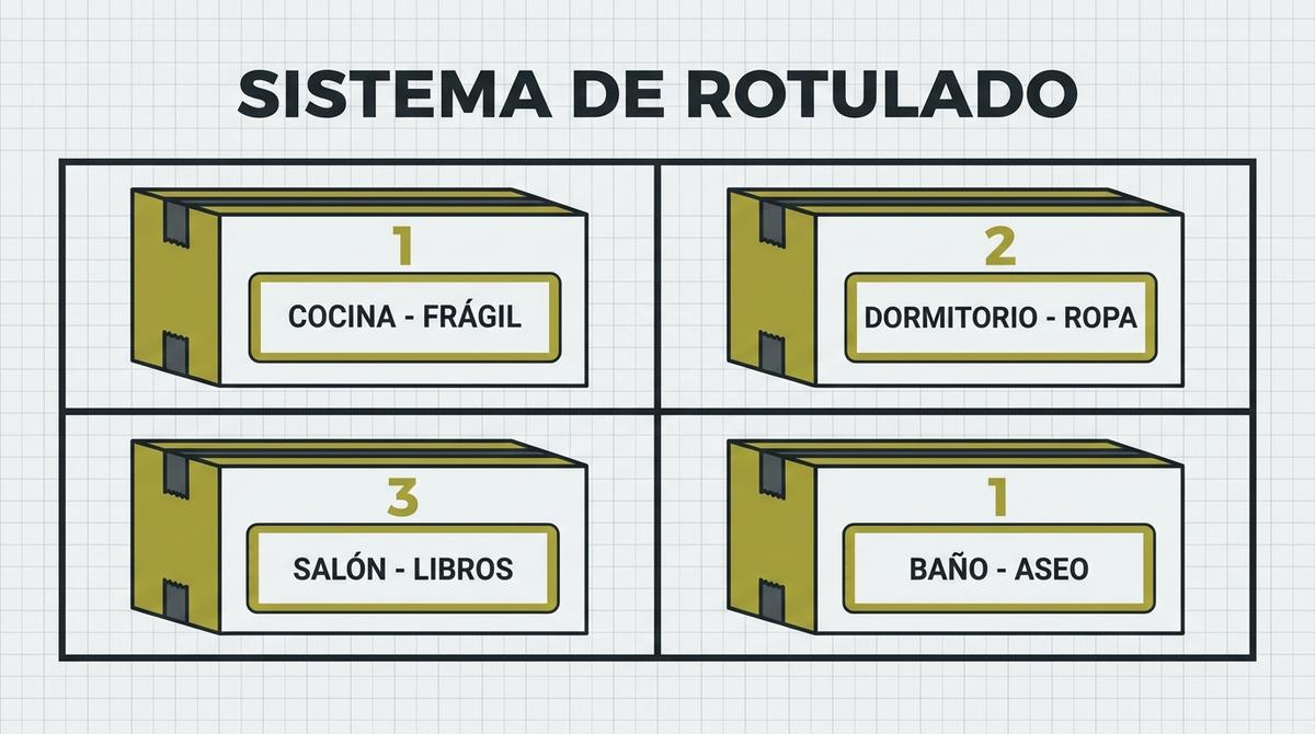 Sistema técnico de etiquetado y rotulado de cajas por prioridad
